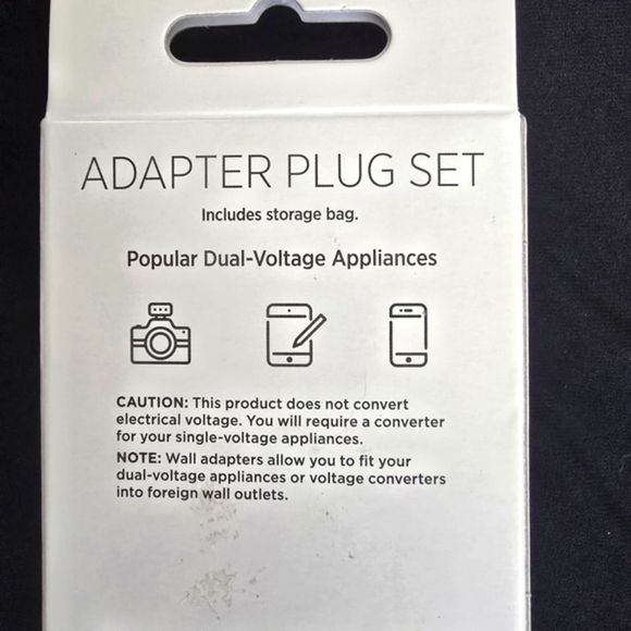 NEW! TravelSmart Adapter Plug Set - White! Ecellent For Traveling See Details! - Picture 3 of 3